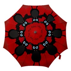 Halloween Bat Hook Handle Umbrellas (large) by Valentinaart