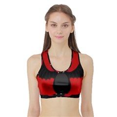 Halloween Bat Sports Bra With Border by Valentinaart