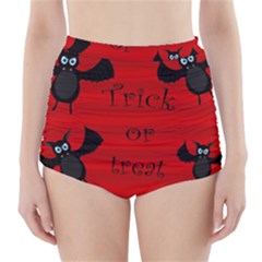 Halloween Bats  High-waisted Bikini Bottoms by Valentinaart