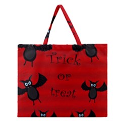 Halloween Bats  Zipper Large Tote Bag by Valentinaart