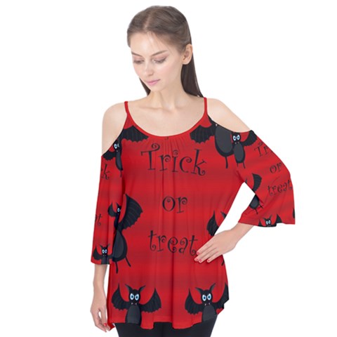 Halloween Bats  Flutter Tees by Valentinaart