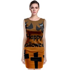 Happy Halloween - Bats On The Cemetery Classic Sleeveless Midi Dress by Valentinaart