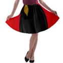 Halloween - old raven A-line Skater Skirt View1