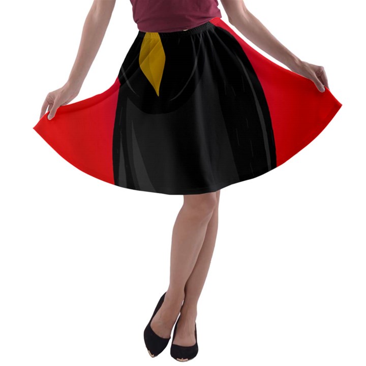 Halloween - old raven A-line Skater Skirt