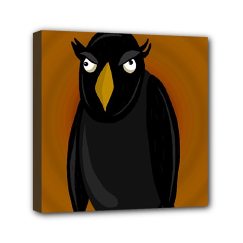 Halloween - Old Black Rawen Mini Canvas 6  X 6  by Valentinaart