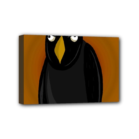 Halloween - Old Black Rawen Mini Canvas 6  X 4  by Valentinaart