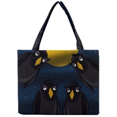 Halloween - Black Crow Flock Mini Tote Bag by Valentinaart