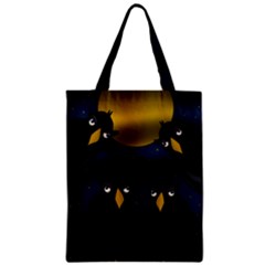 Halloween - Black Crow Flock Zipper Classic Tote Bag by Valentinaart