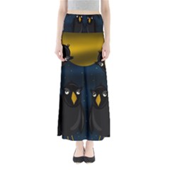 Halloween - Black Crow Flock Maxi Skirts by Valentinaart