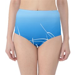 Light Blue Design High-waist Bikini Bottoms by Aanygraphic