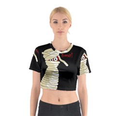 Halloween Mummy   Cotton Crop Top by Valentinaart