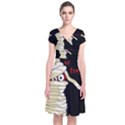 Halloween mummy   Short Sleeve Front Wrap Dress View1