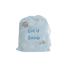 Let It Snow Drawstring Pouch (medium)