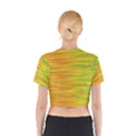 Green and oragne Cotton Crop Top View2