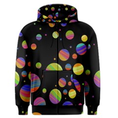 Colorful Galaxy Men s Zipper Hoodie by Valentinaart