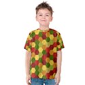 Hexagons in reds yellows and greens Kids  Cotton Tee View1