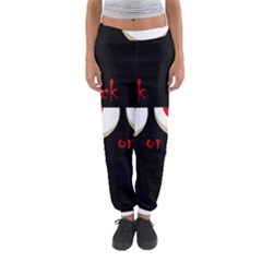 Halloween  trick Or Treat  - Monsters Red Eyes Women s Jogger Sweatpants by Valentinaart