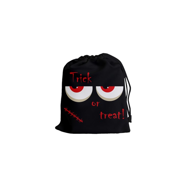 Halloween  Trick or treat  - monsters red eyes Drawstring Pouches (XS) 