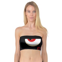 Halloween Party - Red Eyes Monster Bandeau Top by Valentinaart