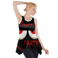 Halloween Party - Red Eyes Monster Side Drop Tank Tunic by Valentinaart