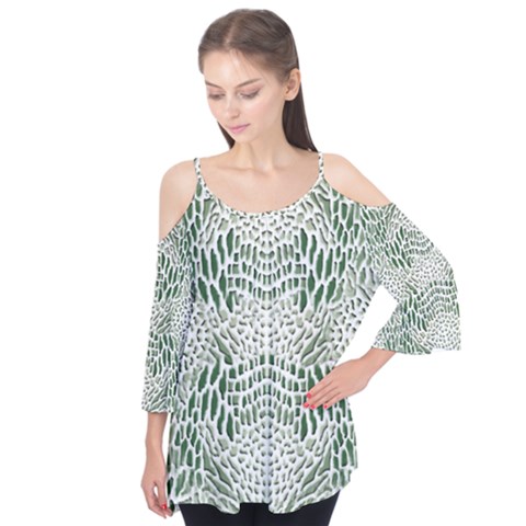 Green Snake Texture Flutter Tees by RespawnLARPer