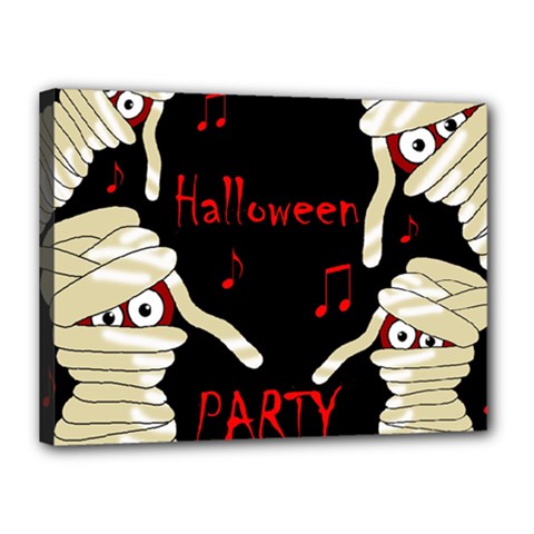 Halloween Mummy Party Canvas 16  X 12  by Valentinaart