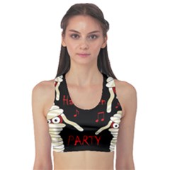 Halloween Mummy Party Sports Bra by Valentinaart