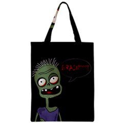 Halloween Zombie Zipper Classic Tote Bag by Valentinaart