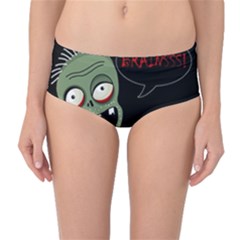 Halloween Zombie Mid-waist Bikini Bottoms by Valentinaart