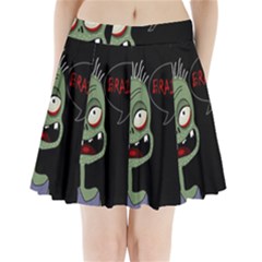 Halloween Zombie Pleated Mini Skirt by Valentinaart