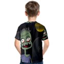 Halloween zombie on the cemetery Kids  Cotton Tee View2