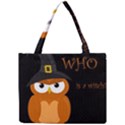 Halloween witch - orange owl Mini Tote Bag View1