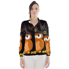 Halloween witch - orange owl Wind Breaker (Women)