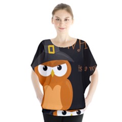 Halloween witch - orange owl Blouse