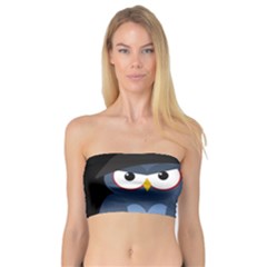 Halloween Witch - Blue Owl Bandeau Top by Valentinaart