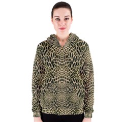 Brown Reptile Women s Zipper Hoodie