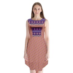 Colorful Winter Pattern Sleeveless Chiffon Dress   by DanaeStudio