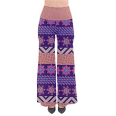 Colorful Winter Pattern Women s Chic Palazzo Pants  by DanaeStudio