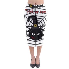 Halloween Cute Spider Midi Pencil Skirt by Valentinaart