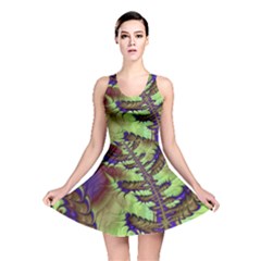 Freaky Friday, Blue Green Reversible Skater Dress by Fractalworld