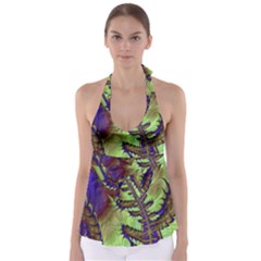 Freaky Friday, Blue Green Babydoll Tankini Top by Fractalworld