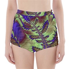 Freaky Friday, Blue Green High-waisted Bikini Bottoms by Fractalworld