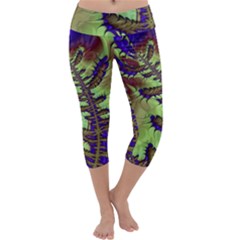 Freaky Friday, Blue Green Capri Yoga Leggings