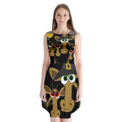 Giraffe Halloween Party Sleeveless Chiffon Dress   by Valentinaart