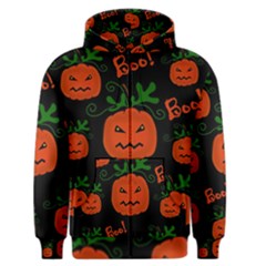 Halloween Pumpkin Pattern Men s Zipper Hoodie by Valentinaart