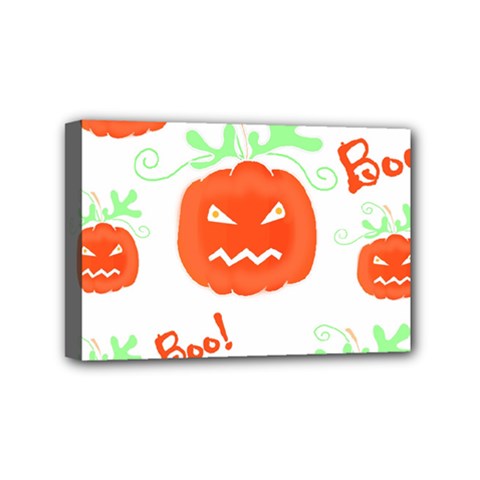 Halloween Pumpkins Pattern Mini Canvas 6  X 4  by Valentinaart