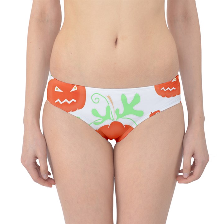 Halloween pumpkins pattern Hipster Bikini Bottoms