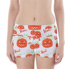 Halloween Pumpkins Pattern Boyleg Bikini Wrap Bottoms by Valentinaart