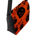 Halloween black pumpkins pattern Flap Messenger Bag (L)  View2