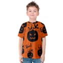 Halloween black pumpkins pattern Kids  Cotton Tee View1